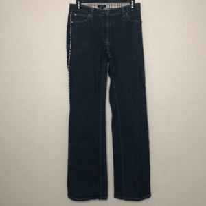 Burberry London Blue Jeans Nova Check Side Stripe